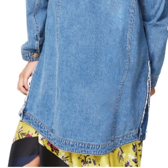 Rachel Rachel Roy Long Denim Jacket Plus Size 2x - Picture 4 of 10